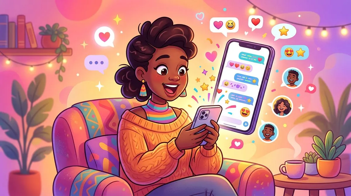 驚いてスマホを見ている人のイラスト