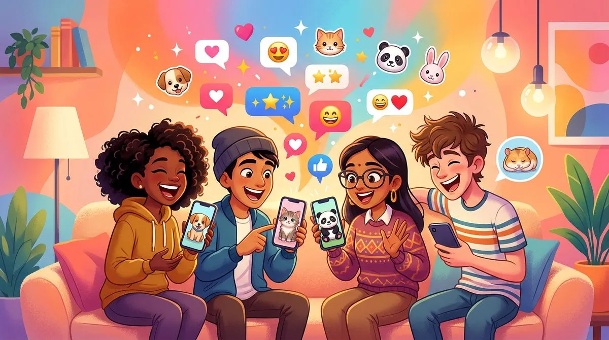 夕暮れの景色を見てエモいと感じる人のイラスト