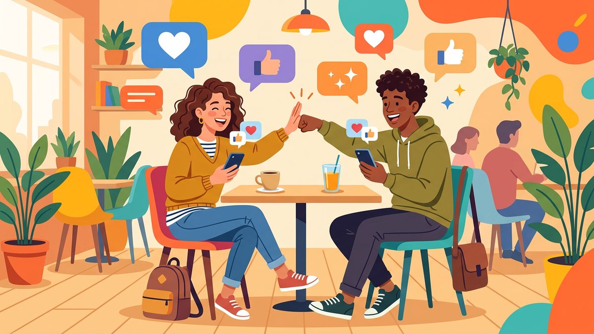 共感リアクションで盛り上がる友達のイラスト